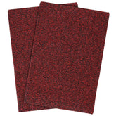 Kuber Industries Heavy Duty, Durable, Anti-Slip Door Mat for Entryway, Patio, Porch, 24"x16"- Pack of 2 (Maroon & Black)-44KM0180
